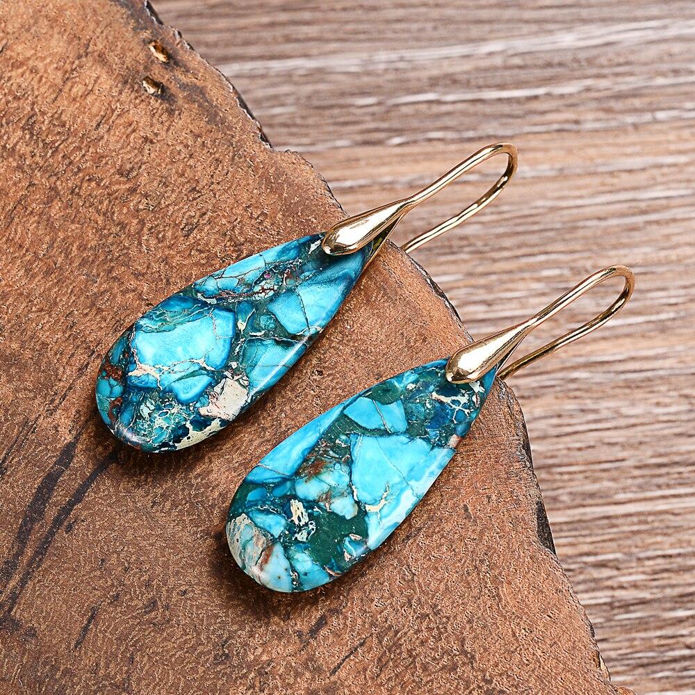 OceanGlow - Regalite Drop Earrings for Women