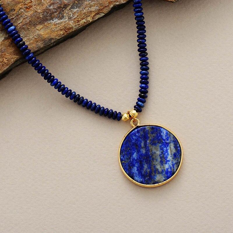 Lapis Lazuli - Charm Necklace with Gemstone Pendant