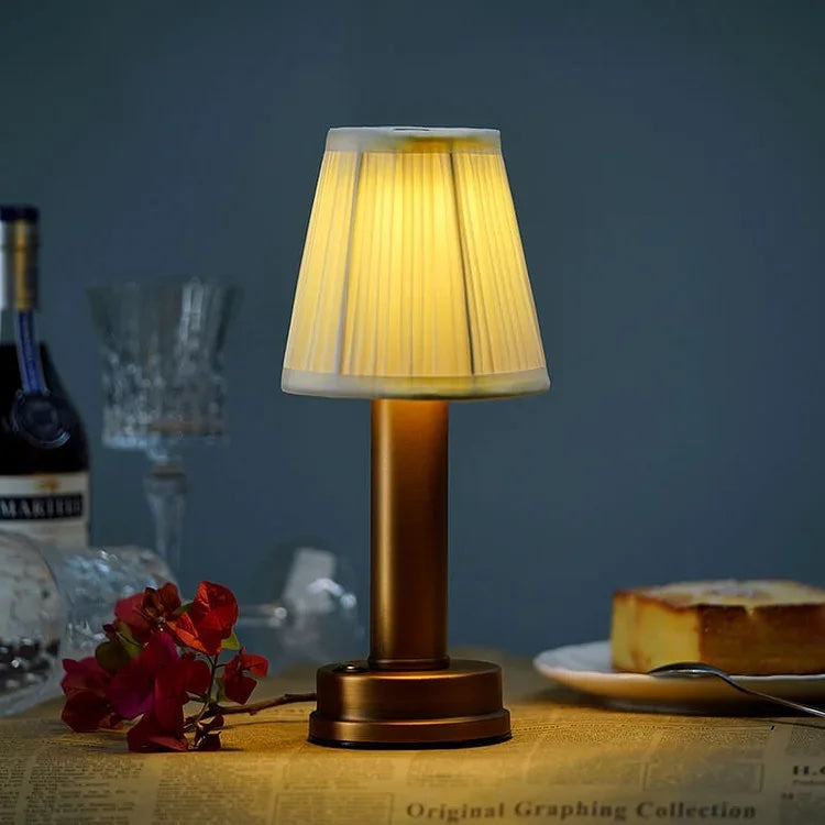 Cordless Dimmable Fabric Table Lamp - Elegant