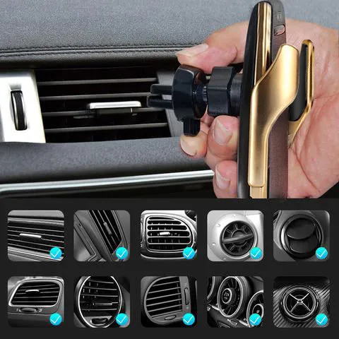 QuickCharge Holder - Self-Adjusting Wireless Car Charger Mount