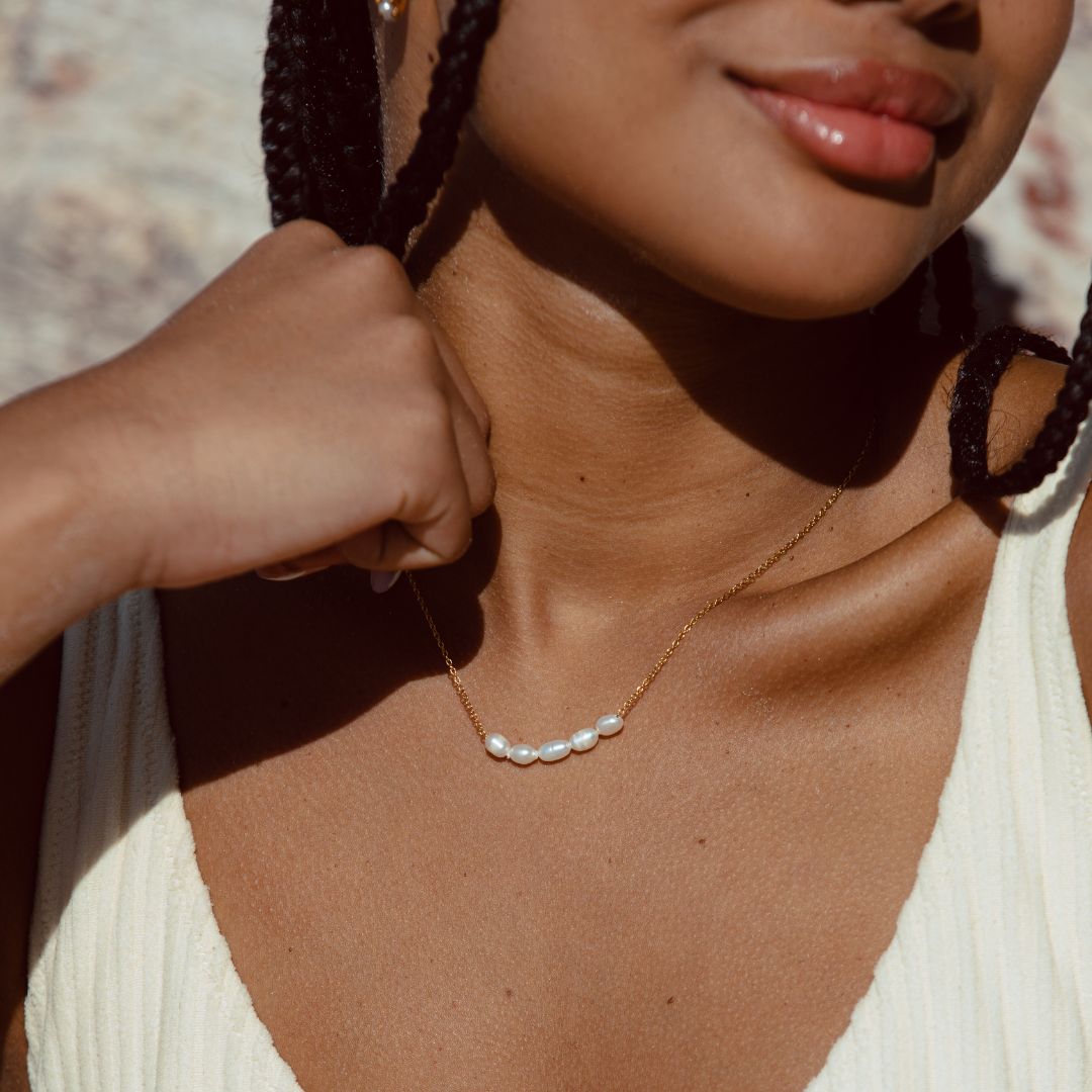 Celina - Necklace with Luxe Freshwater Pearls for Women