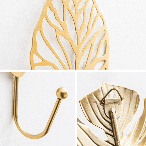 LeafLine - Luxe Gold Leaf Wall Hook Set