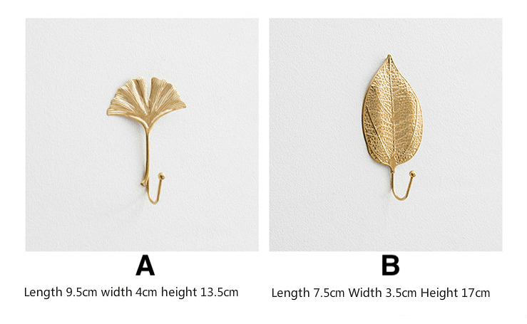 LeafLine - Luxe Gold Leaf Wall Hook Set