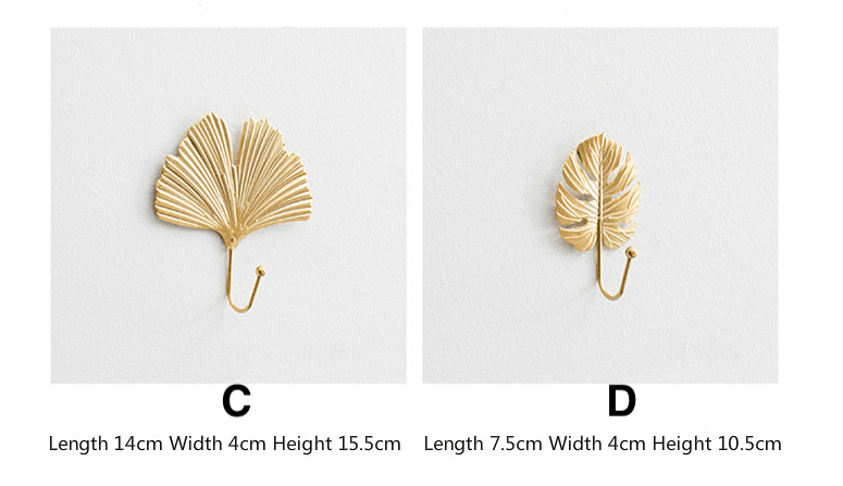 LeafLine - Luxe Gold Leaf Wall Hook Set