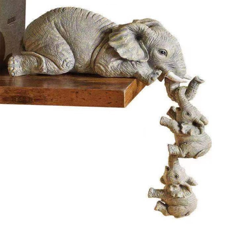 ElephantCharm Decor - Handmade Resin Elephant Figurine