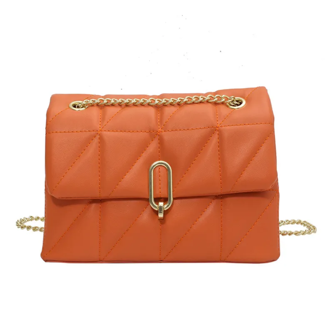 SylvieBag - Quilted Handbag with Gold Chain Strap