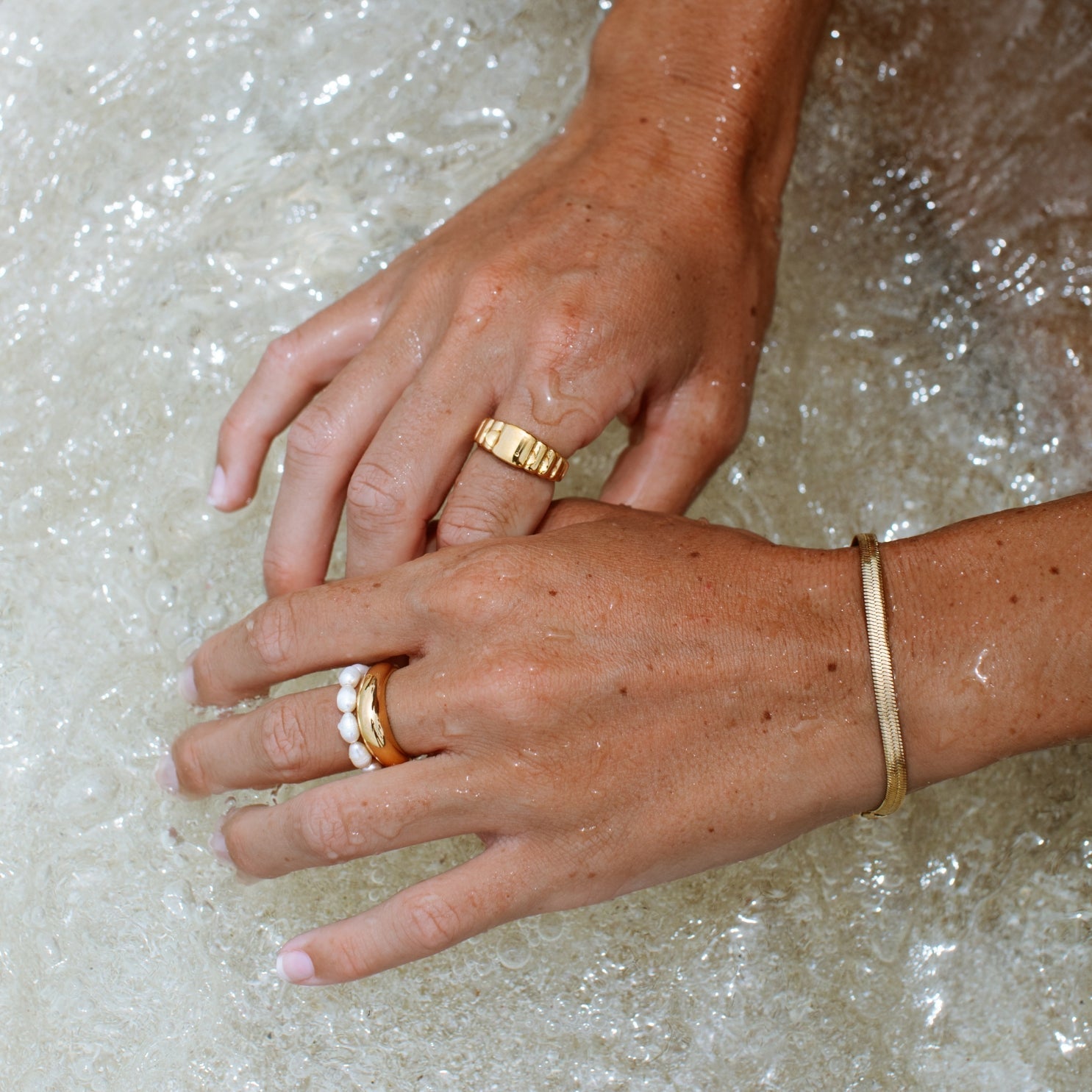 Selene - Ocean Pearl Ring for Women