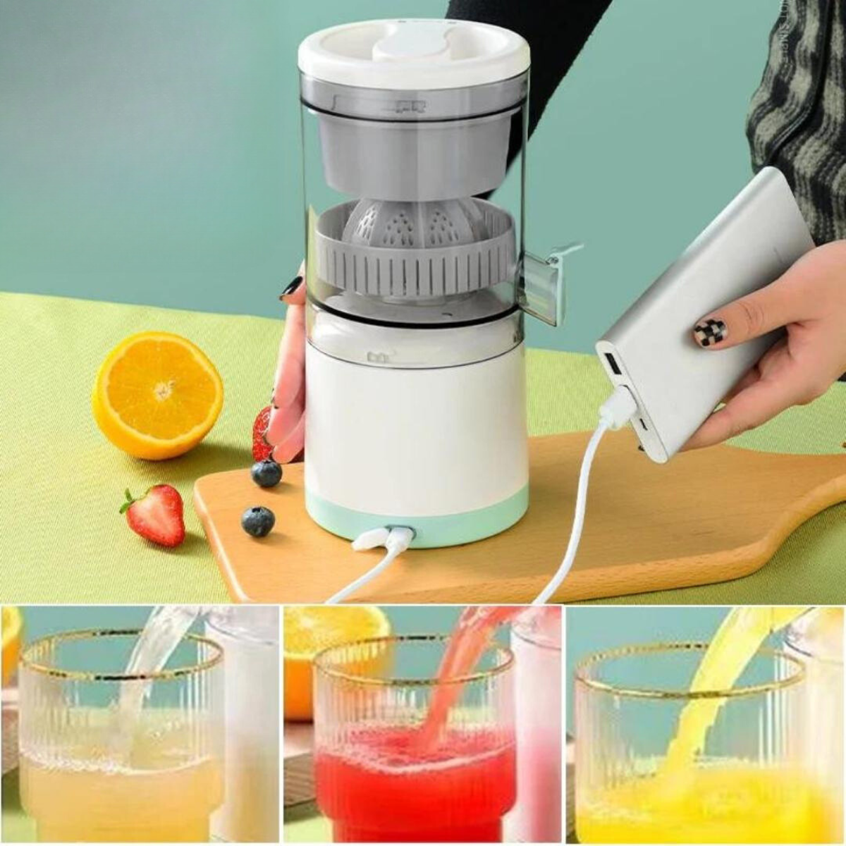 JuiceMaster Pro - Cordless Citrus Juicer for Fresh Juice Anywhere
