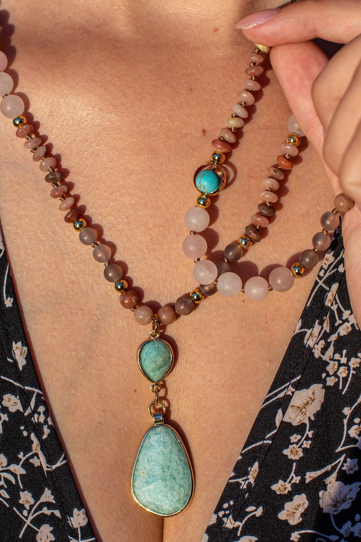 Aurielle - Pastel Mala Necklace for Women