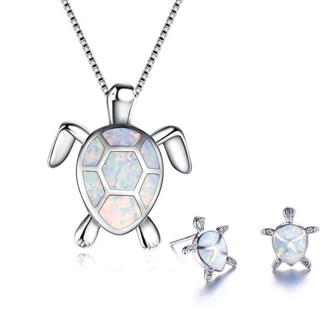 Mila - Ocean Turtle Necklace & Earring Set for Women