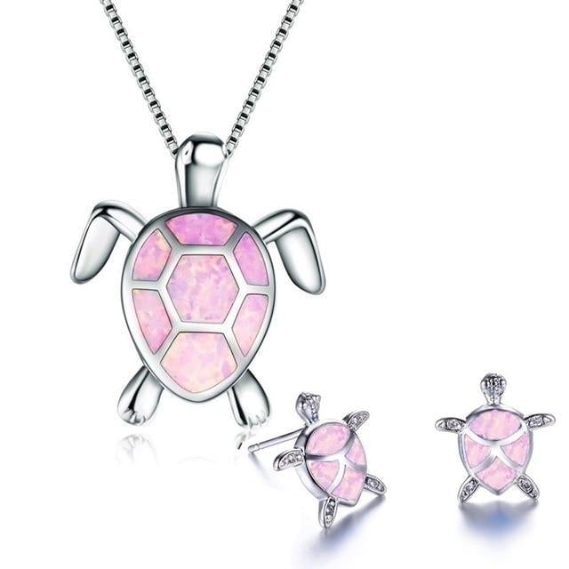 Mila - Ocean Turtle Necklace & Earring Set for Women