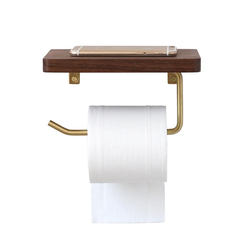 WoodNest - Wooden Toilet Roll Holder & Shelf
