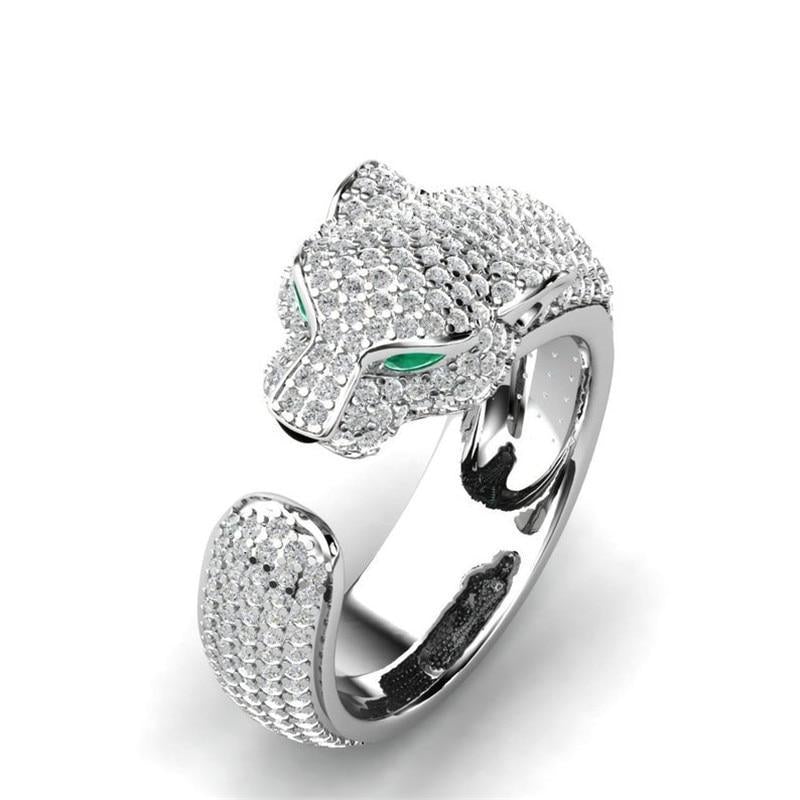 Livia - Adjustable Jaguar Ring in 18K Silver and Rose Gold
