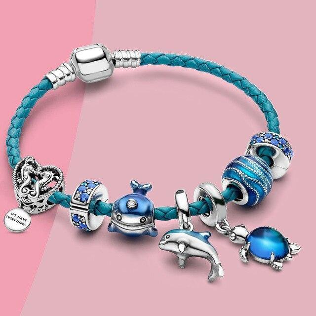 Julia - Ocean Charm Leather Bracelet for Women