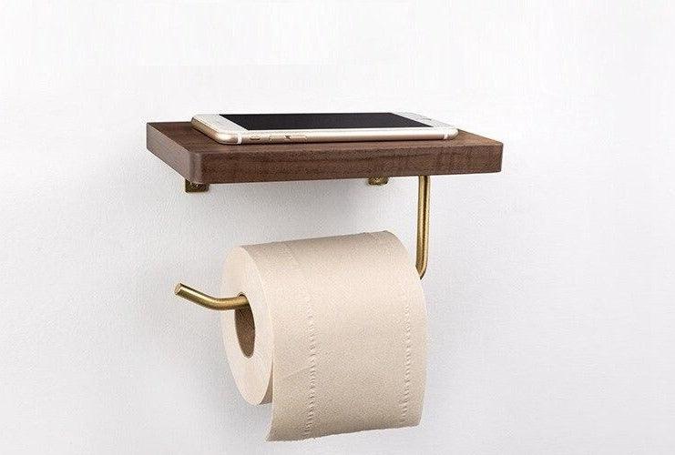 WoodNest - Wooden Toilet Roll Holder & Shelf