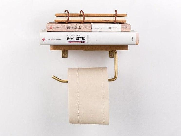 WoodNest - Wooden Toilet Roll Holder & Shelf
