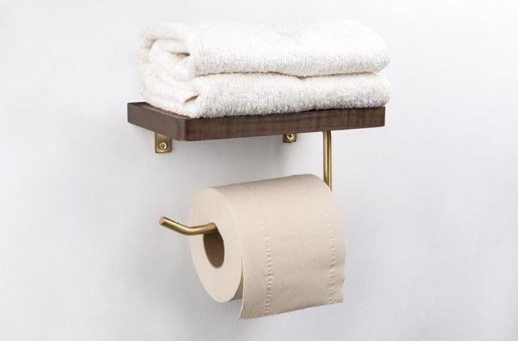 WoodNest - Wooden Toilet Roll Holder & Shelf
