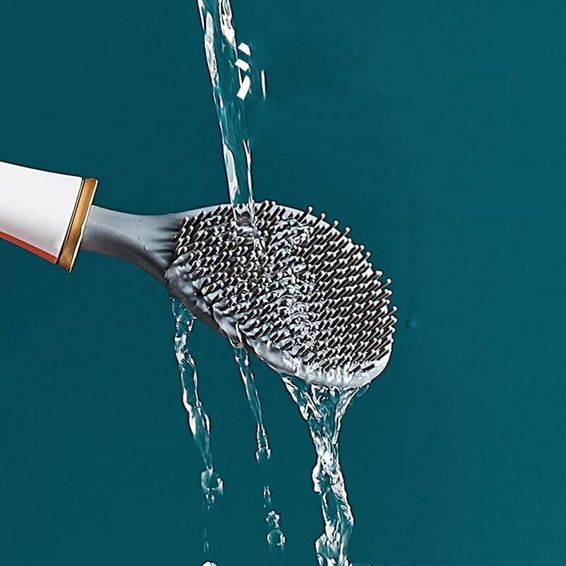 SumiClean - Silicone Toilet Brush with Wall Holder