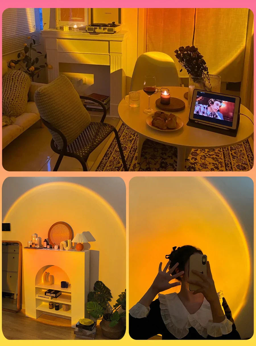 GlowSphere - Magical Sunset Projection Lamp with 4 Colors