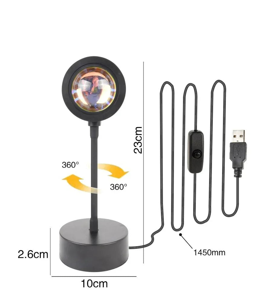GlowSphere - Magical Sunset Lamp with 4 Colours