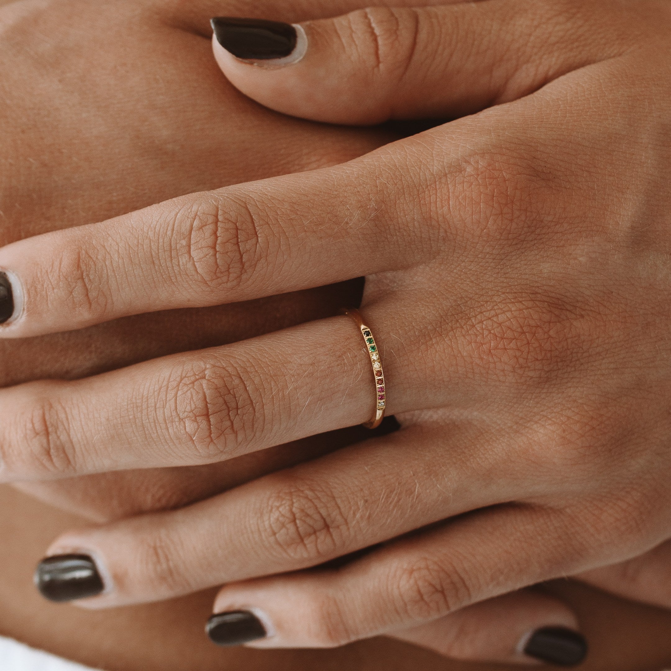 Solene - Gold Ring with Colourful Gemstones for Women