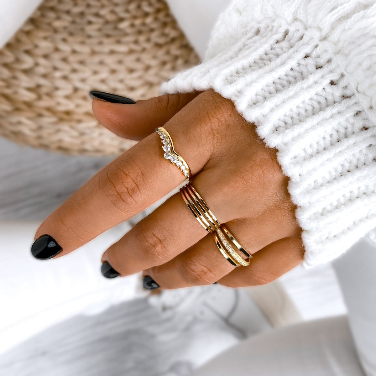 Allegra Crown Ring - Sparkling Zirconia in Sterling Silver