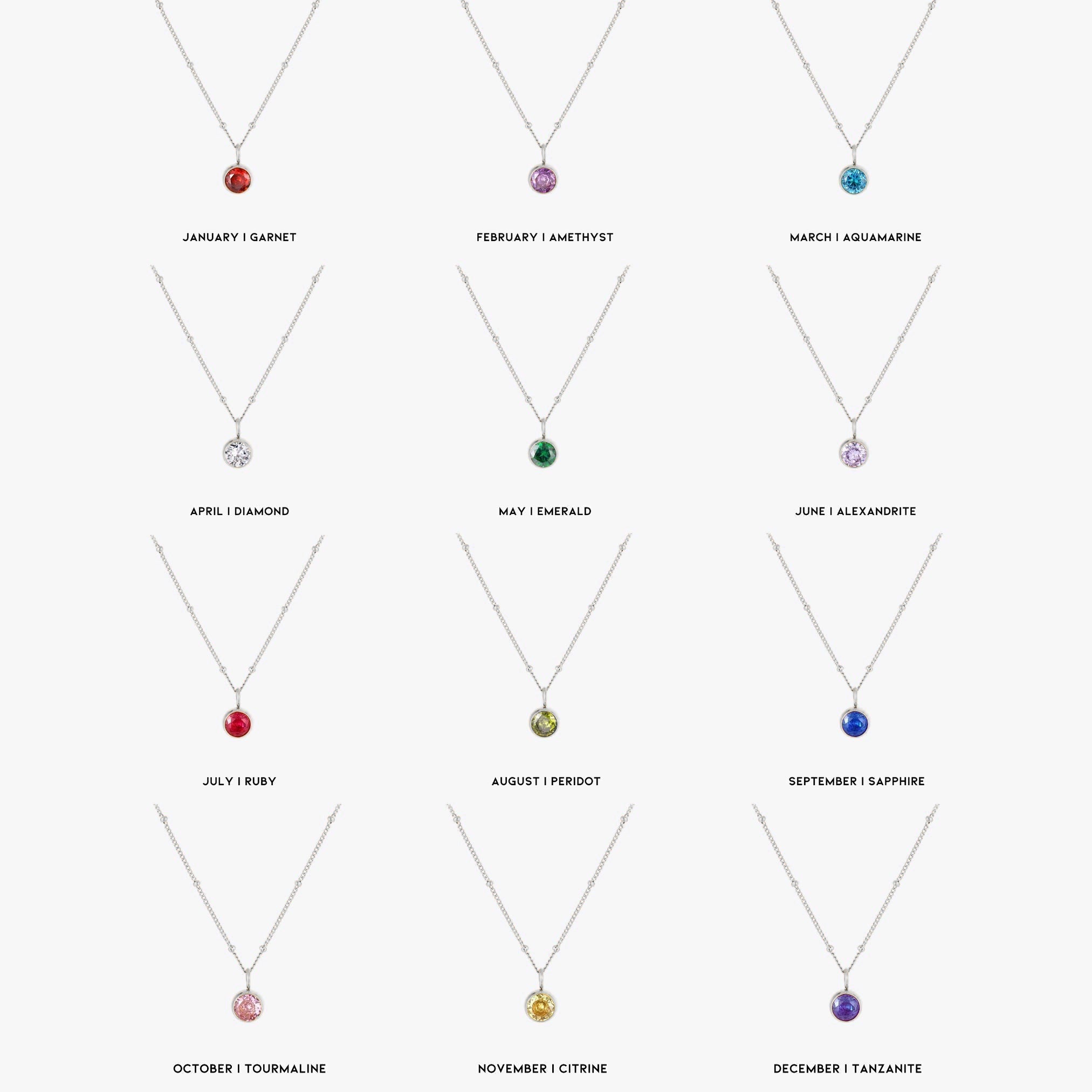 Aurora Birthstone Necklace - Personal & Meaningful