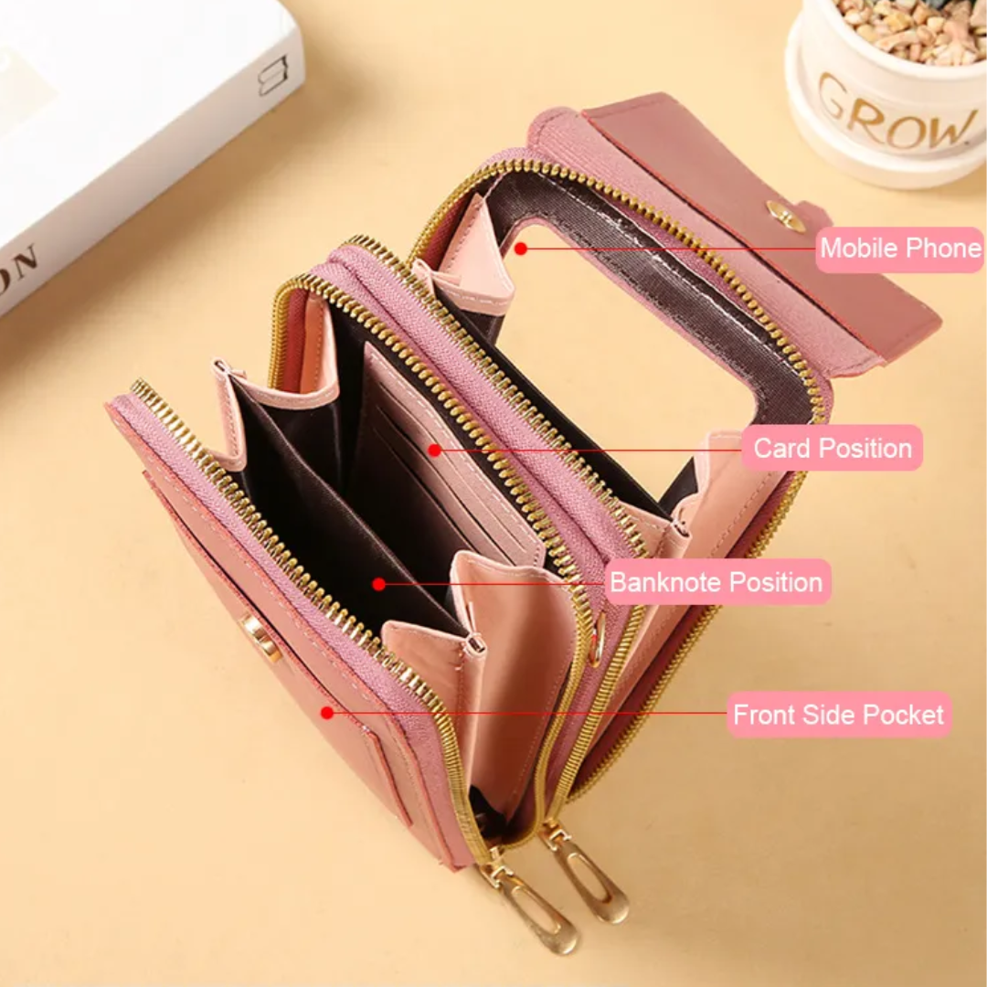 Sonia Wallet - Leather Phone Case with Crossbody Strap