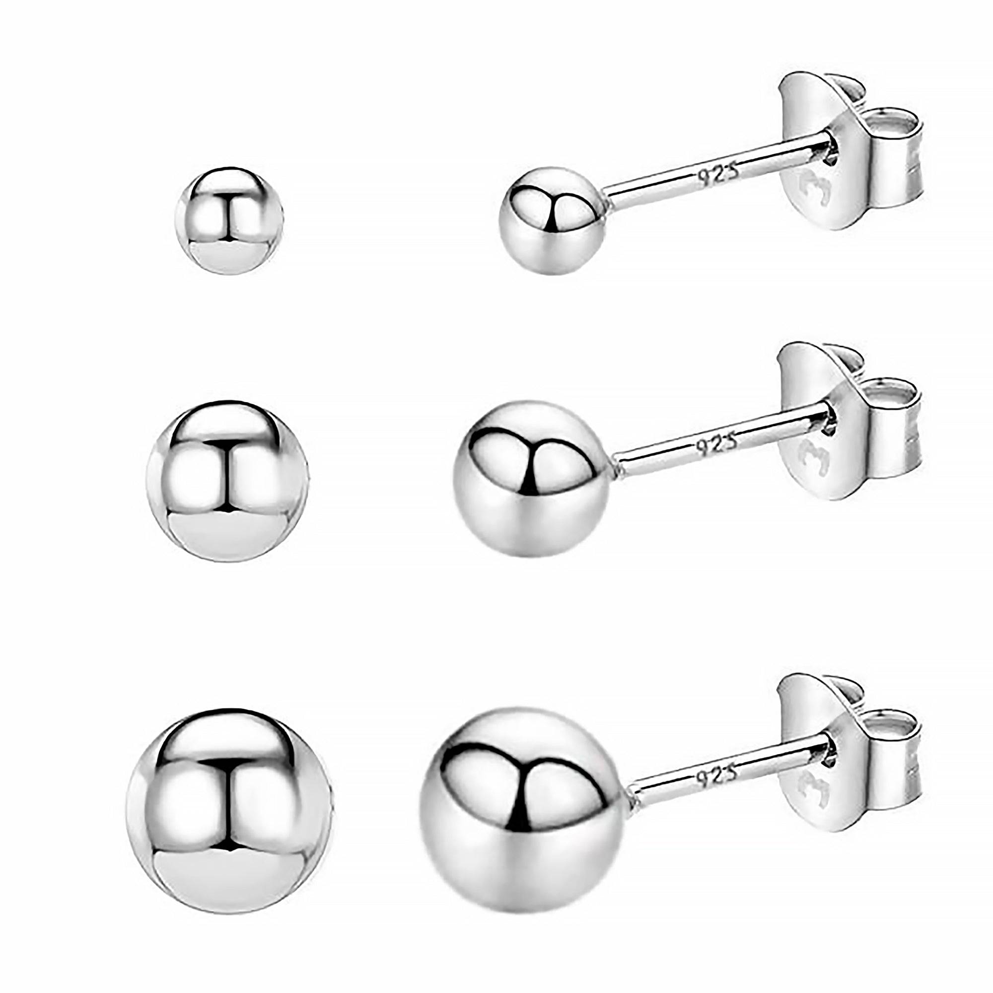 Lunara - Minimalist Silver Stud Earrings