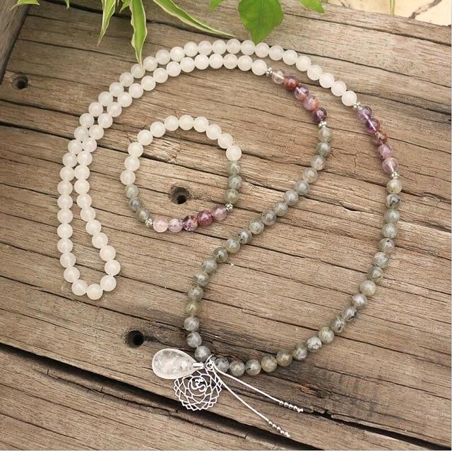 Seraphine Mala - Labradorite, Jade & Amethyst Beads