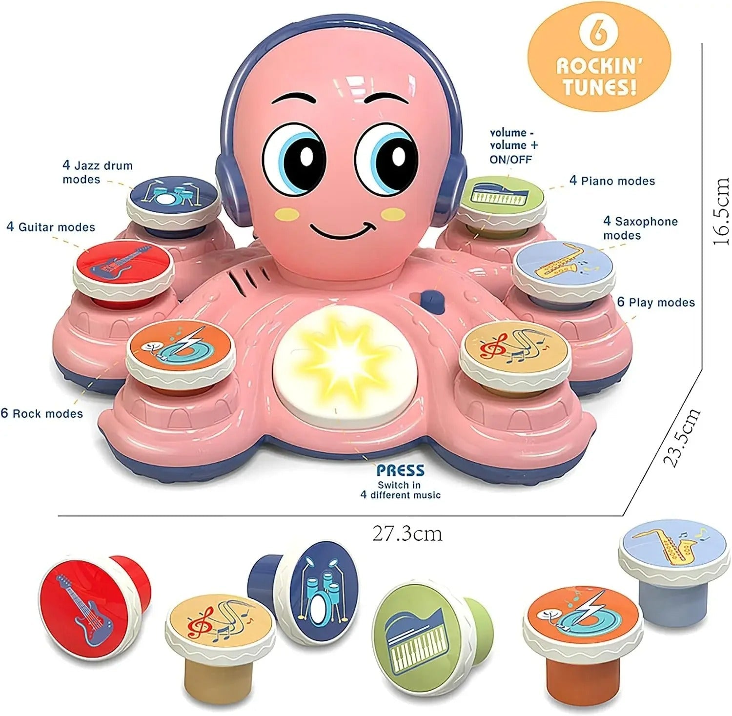 OctoJam - Musical Octopus Toy for Little Learners