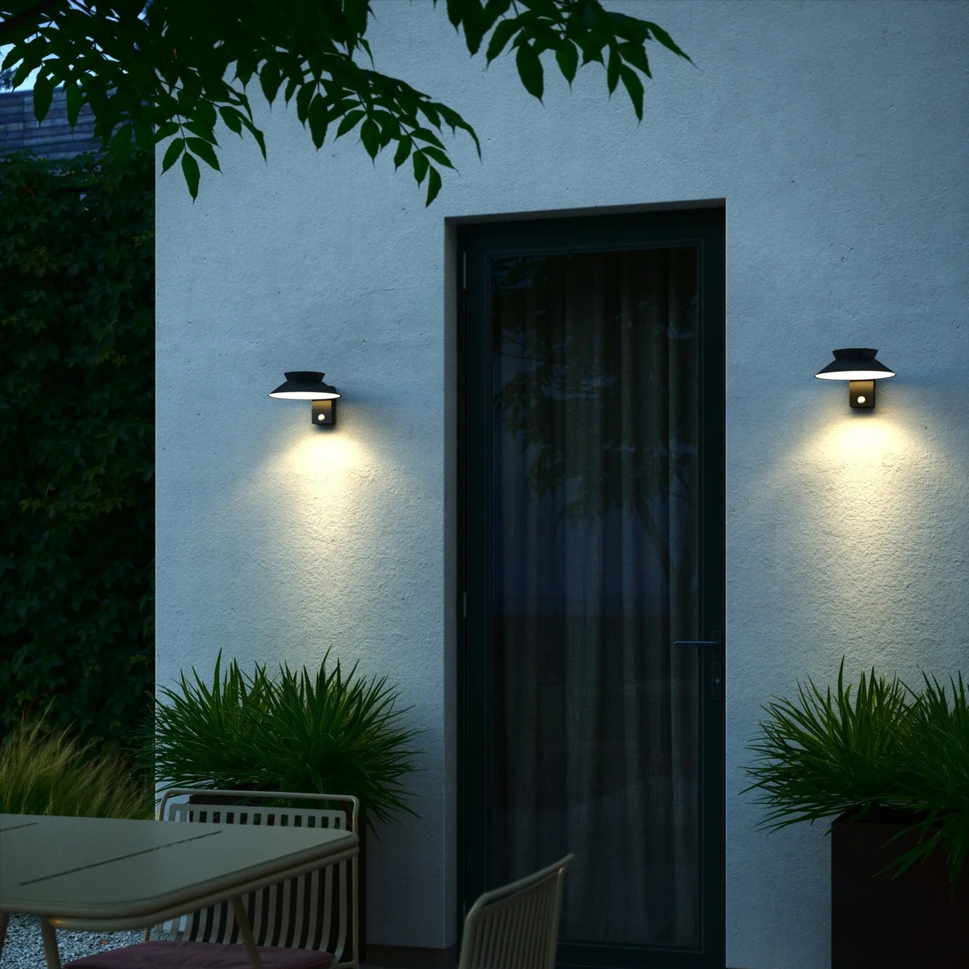 Justina Solar Outdoor Lamp - Wireless LED Wall Light with Motion Sensor