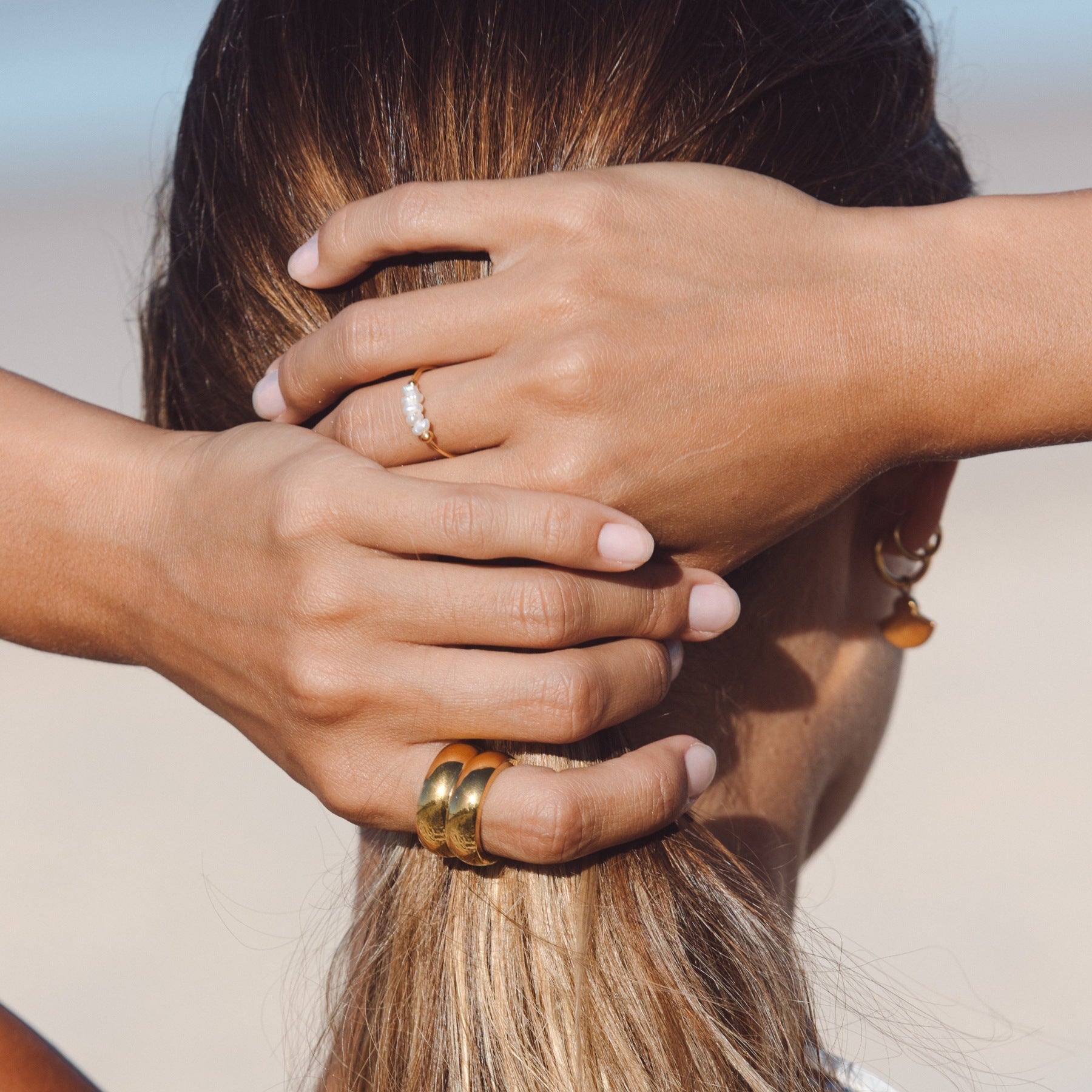 Isolde Mini Pearl Ring - Chic Freshwater Pearls