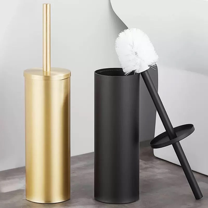 Goldy Toilet Brush Holder - Elegant Gold Bathroom Accent