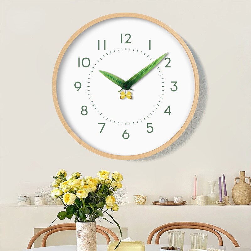 Perch Wall Clock - Bird & Flowers Nature Clock