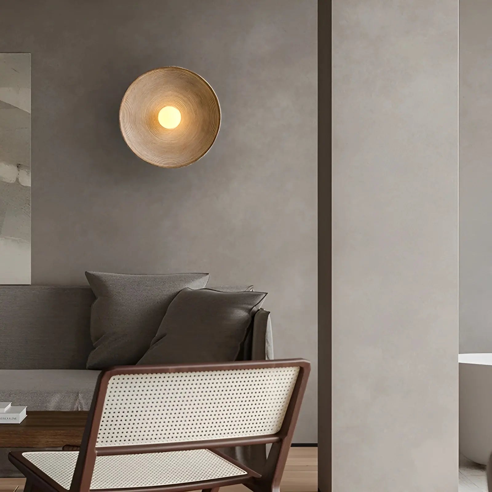 WabiSabi Wall Lamp - Minimalist Round LED Light