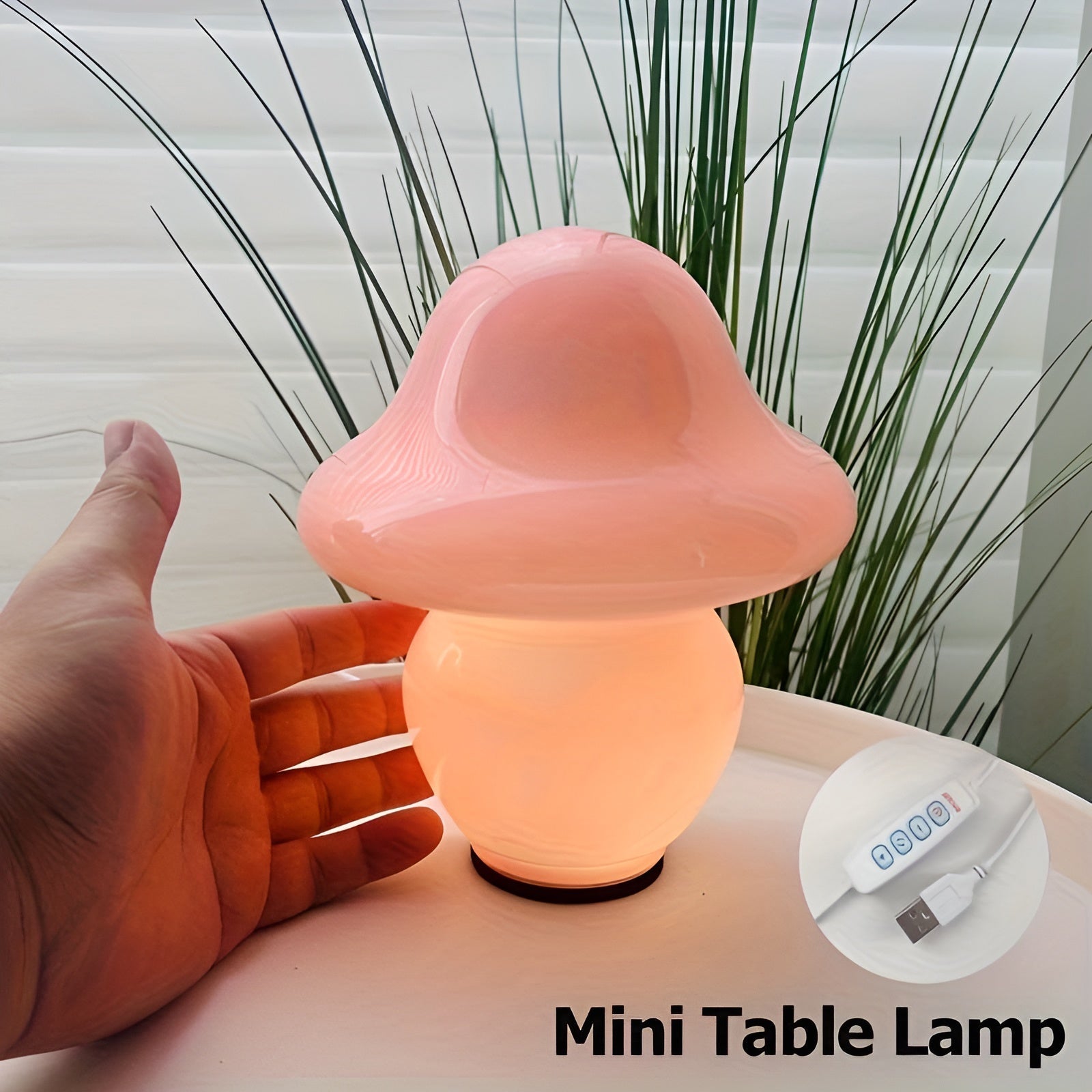 MushroomDream Glass Lamp - Decorative LED