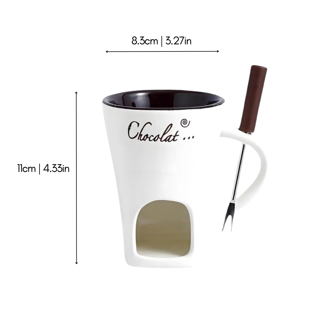 ChocoFondue - Ceramic Chocolate & Cheese Melting Bowl