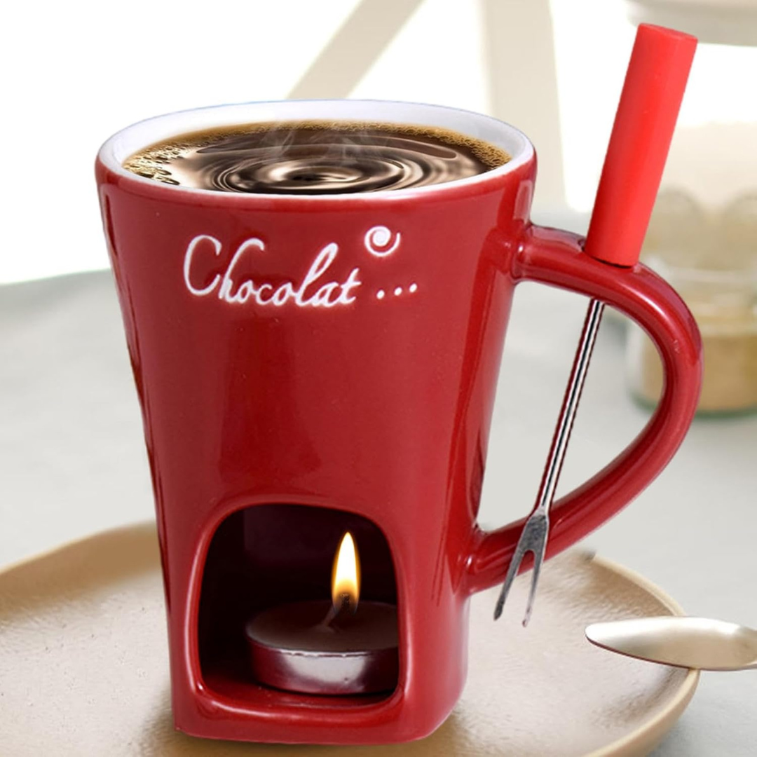 ChocoFondue - Ceramic Chocolate & Cheese Melting Bowl
