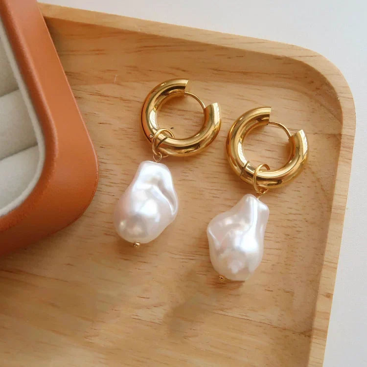 Isadora - Baroque Pearl Earrings for Women