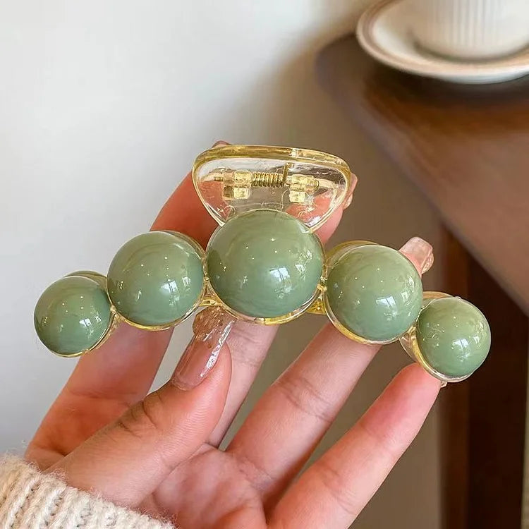Liana - Green Pearl Hair Clip for Women