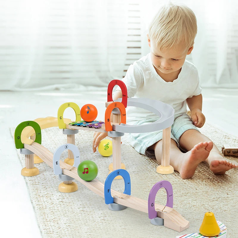 MusicBlocks Toy - Wooden Sensory Musical Blocks for Kids