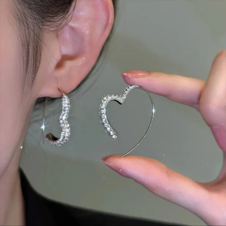 Eliana - Zirconia Heart Stud Earrings for Women