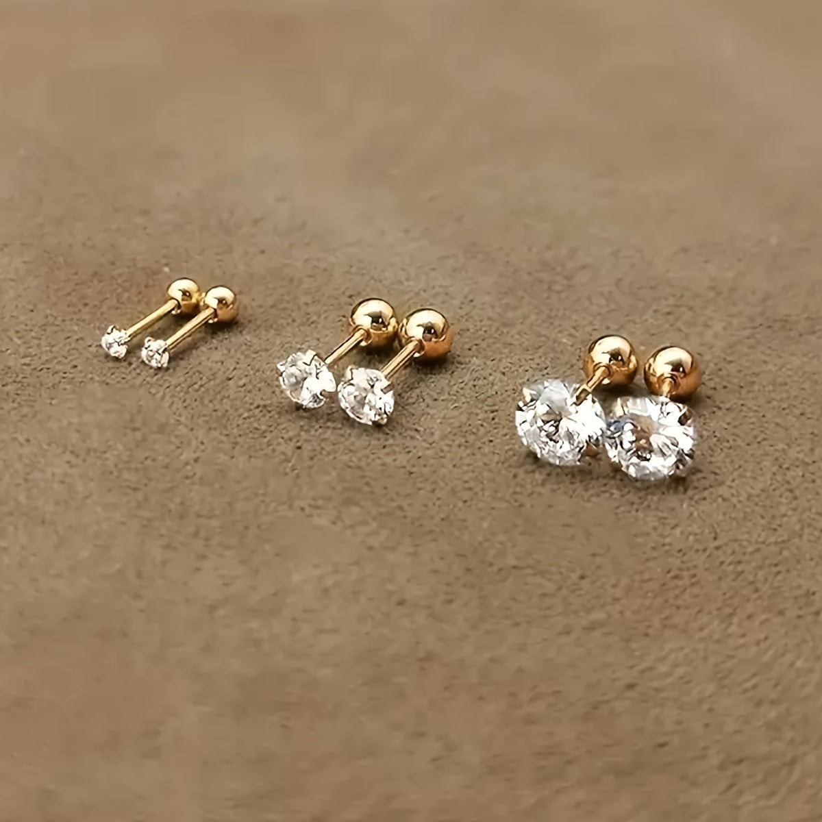 Lumen Sparkle - Zirconia Stud Earrings for Women