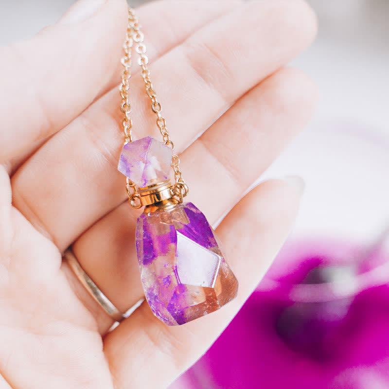 Iris - Crystal Perfume Bottle Necklace for Women