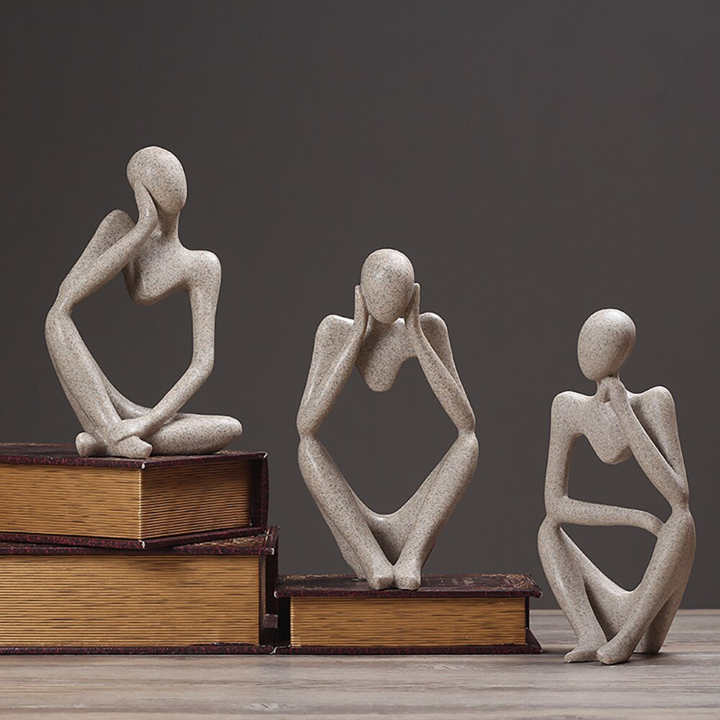 ReflectingMind - Abstract Thinker Sculpture
