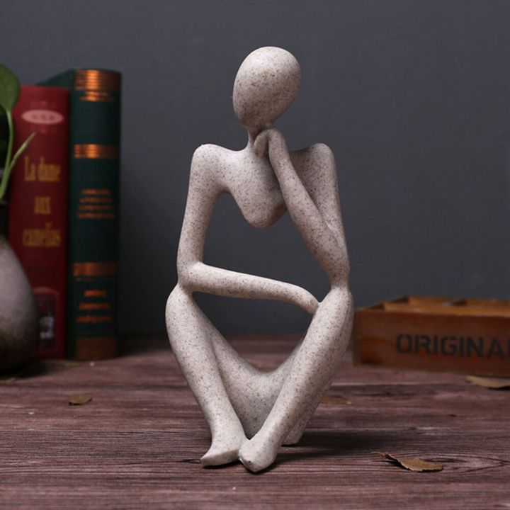 ReflectingMind - Abstract Thinker Sculpture