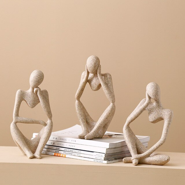 ReflectingMind - Abstract Thinker Sculpture