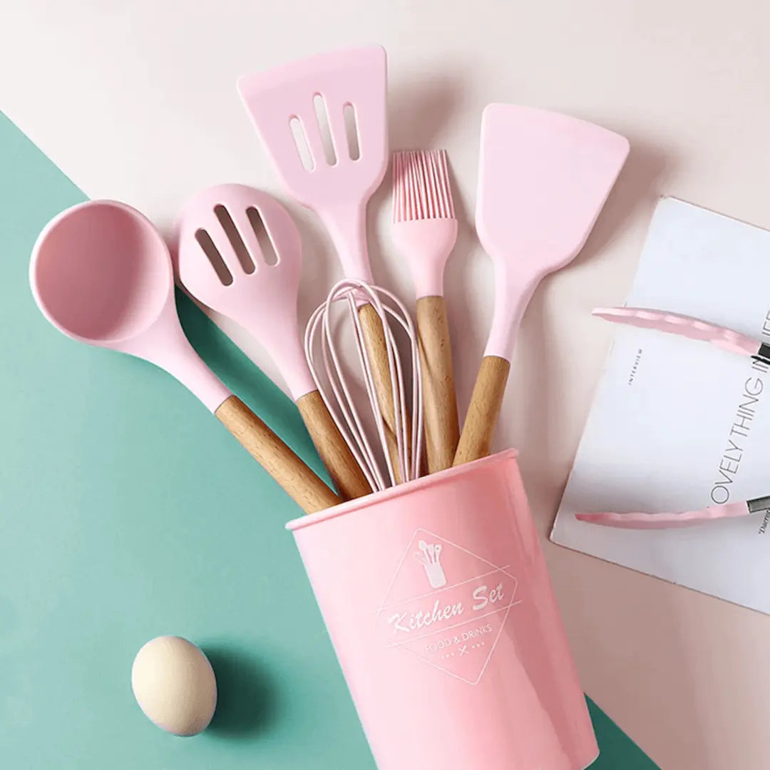 FlexiChef - 12-Piece Silicone Kitchen Utensil Set