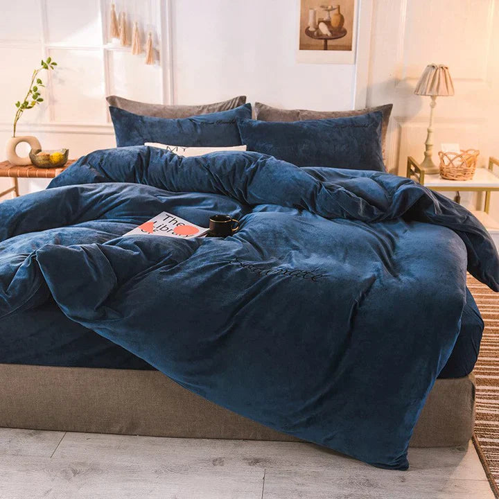 SilkCloud Fleece Duvet Cover - Cozy Bedding Set